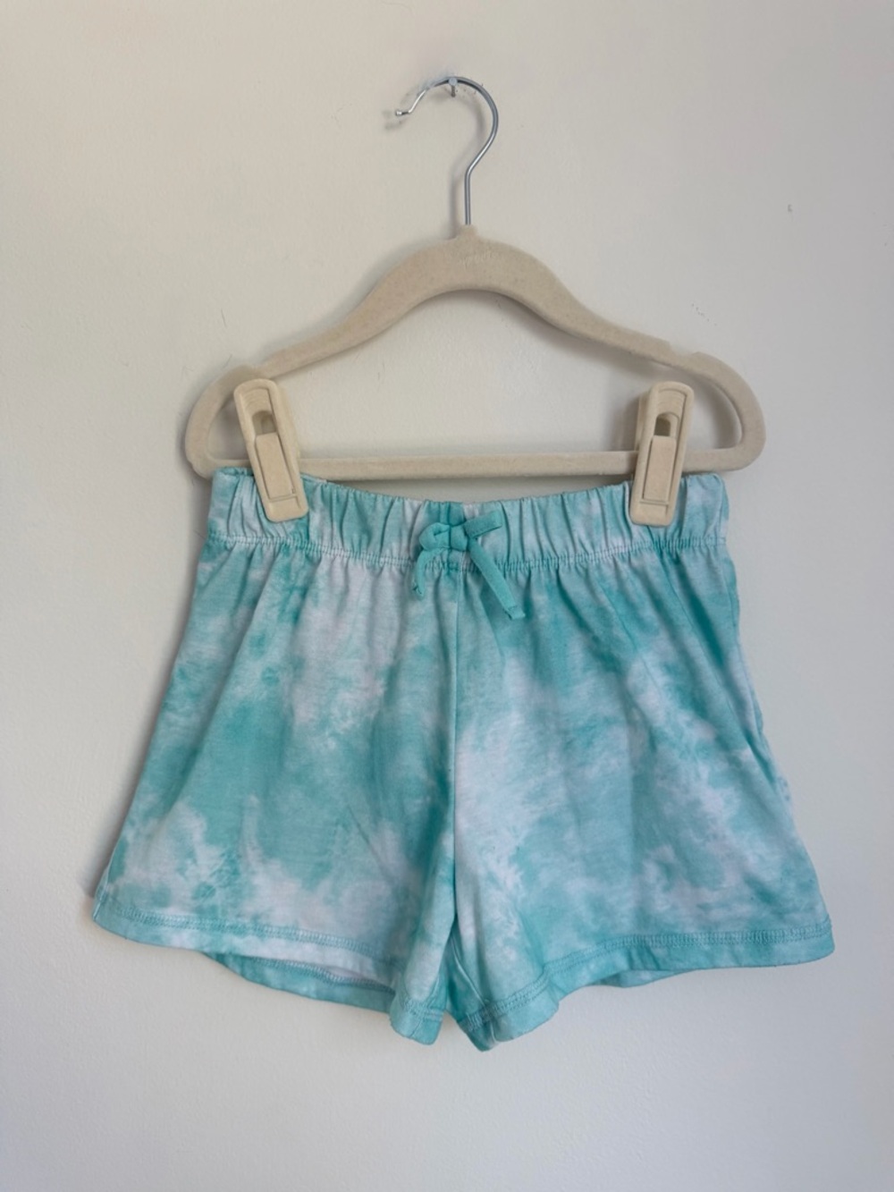 Eddie Bauer Tie-Dye Aqua Girls' Lounge Shorts (Size 7/8)